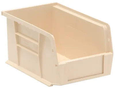 Quantum QUS221IVCS Stack & Hang Bin, 6"W x 9-1/4"D x 5"H, 25 lb capacity, Ivory, Case of 12