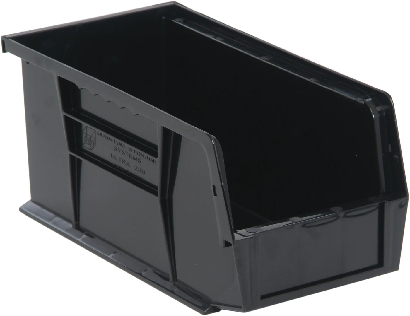 Quantum QUS230BRCS Stack & Hang Bin, 5-1/2"W x 10-7/8"D x 5"H, 35 lb capacity, Black, Case of 12