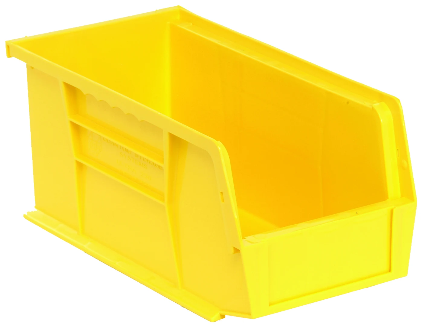 Quantum QUS230YLCS Stack & Hang Bin, 5-1/2"W x 10-7/8"D x 5"H, 35 lb capacity, Yellow, Case of 12