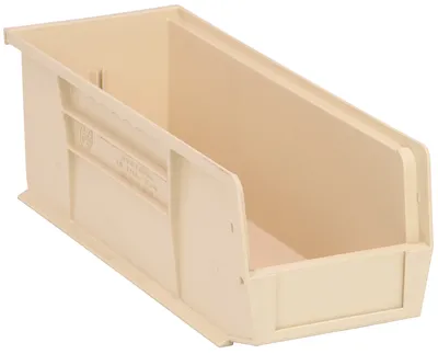 Quantum QUS234IVCS Stack & Hang Bin, 5-1/2"W x 14-3/4"D x 5"H, 55 lb capacity, Ivory, Case of 12