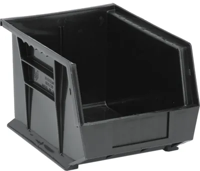 Quantum QUS239BRCS Stack & Hang Bin, 8-1/4"W x 10-3/4"D x 7"H, 55 lb capacity, Black, Case of 6