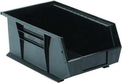 Quantum QUS241BKCS Stack & Hang Bin, 8-1/4"W x 13-5/8"D x 6"H, 65 lb capacity, Black, Case of 12