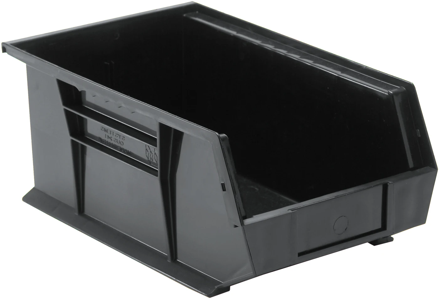 Quantum QUS241BRCS Stack & Hang Bin, 8-1/4"W x 13-5/8"D x 6"H, 65 lb capacity, Black, Case of 12