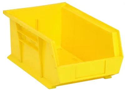 Quantum QUS241YLCS Stack & Hang Bin, 8-1/4"W x 13-5/8"D x 6"H, 65 lb capacity, Yellow, Case of 12