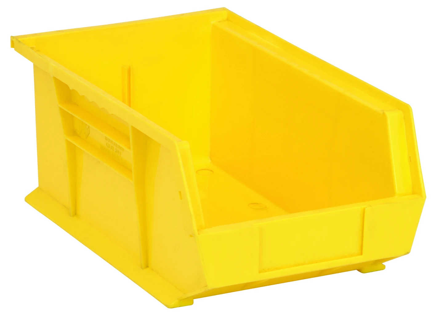 Quantum QUS241YLCS Stack & Hang Bin, 8-1/4"W x 13-5/8"D x 6"H, 65 lb capacity, Yellow, Case of 12