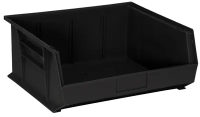 Quantum QUS250BKNB Stack & Hang Bin, 16-1/2"W x 14-3/4"D x 7"H, 80 lb capacity, Black