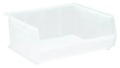Quantum QUS250CLNB Stack & Hang Bin, 16-1/2"W x 14-3/4"D x 7"H, 80 lb capacity, Clear
