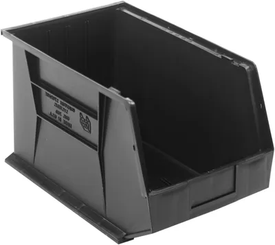 Quantum QUS260BRCS Stack & Hang Bin, 11"W x 18"D x 10"H, 80 lb capacity, Black, Case of 4