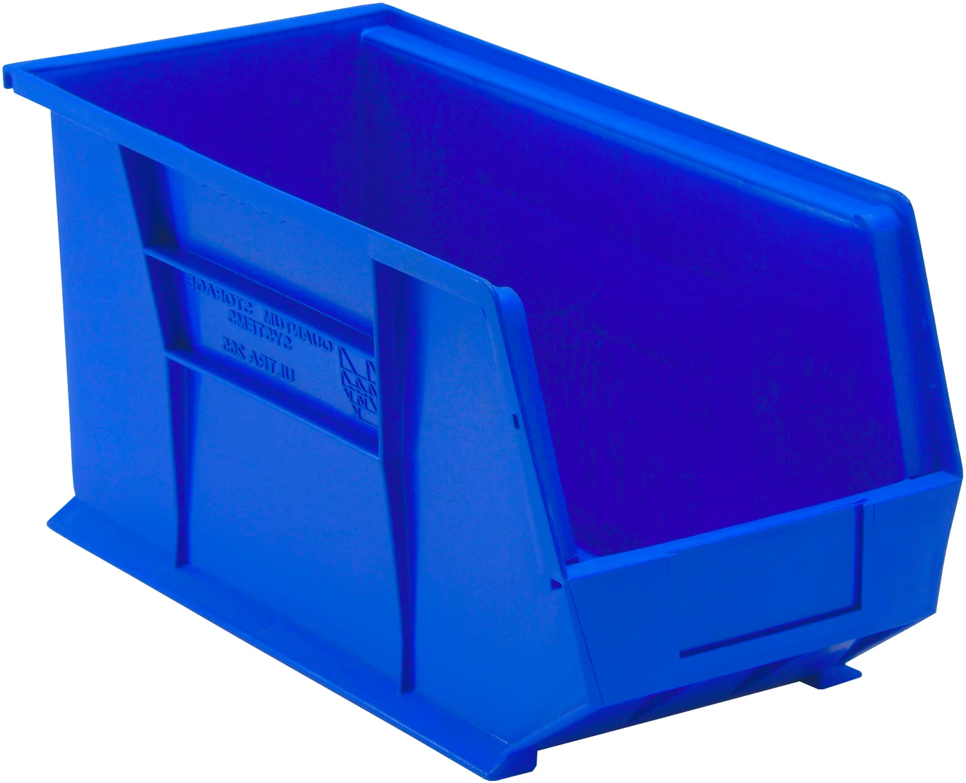 Quantum QUS265BLNB Stack & Hang Bin, 8-1/4"W x 18"D x 9"H, 65 lb capacity, Blue
