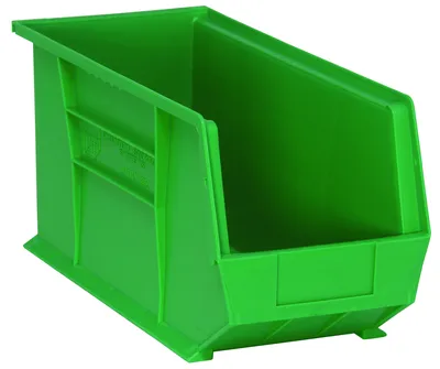 Quantum QUS265GNNB Stack & Hang Bin, 8-1/4"W x 18"D x 9"H, 65 lb capacity, Green