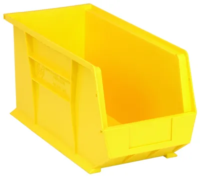 Quantum QUS265YLNB Stack & Hang Bin, 8-1/4"W x 18"D x 9"H, 65 lb capacity, Yellow
