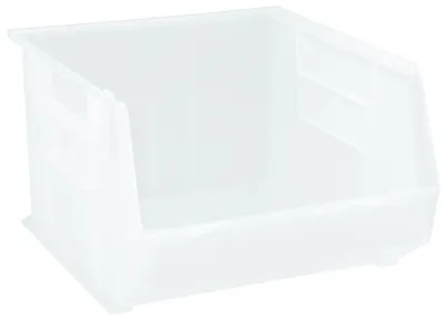 Quantum QUS270CLCS Stack & Hang Bin, 16-1/2"W x 18"D x 11"H, 80 lb capacity, Clear, Case of 3
