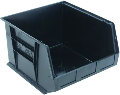 Quantum QUS270COCS Stack & Hang Bin, 16-1/2"W x 18"D x 11"H, 80 lb capacity, Black, Case of 3