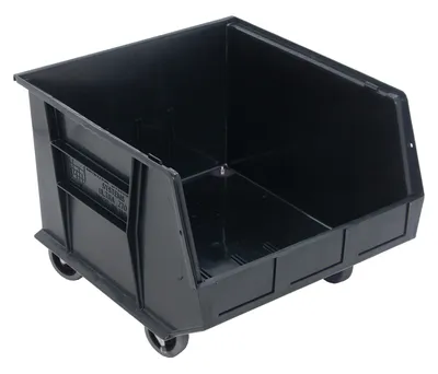 Quantum QUS275MOBBRCS Stack & Hang Bin, 16-1/2"W x 18"D x 14"H, Black, Case of 3