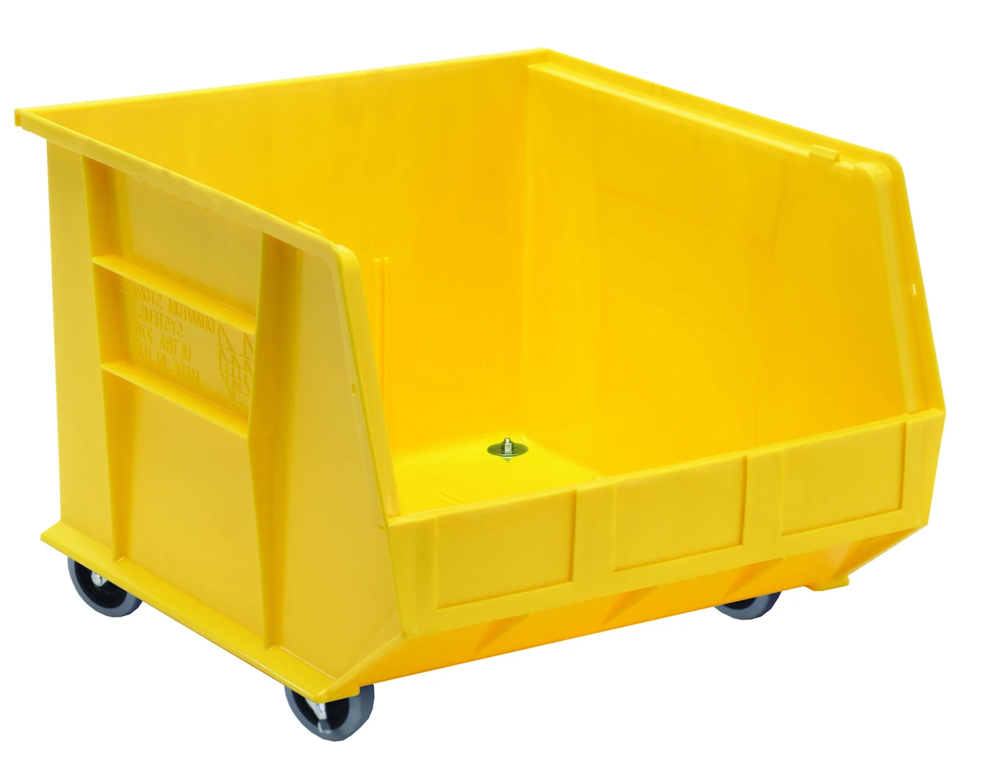 Quantum QUS275MOBYLCS Stack & Hang Bin, 16-1/2"W x 18"D x 14"H, Yellow, Case of 3