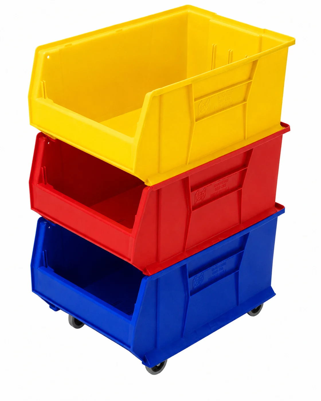 Quantum QUS954964MIX Mobile Hulk 24" Container Kit, Blue/Red/Yellow
