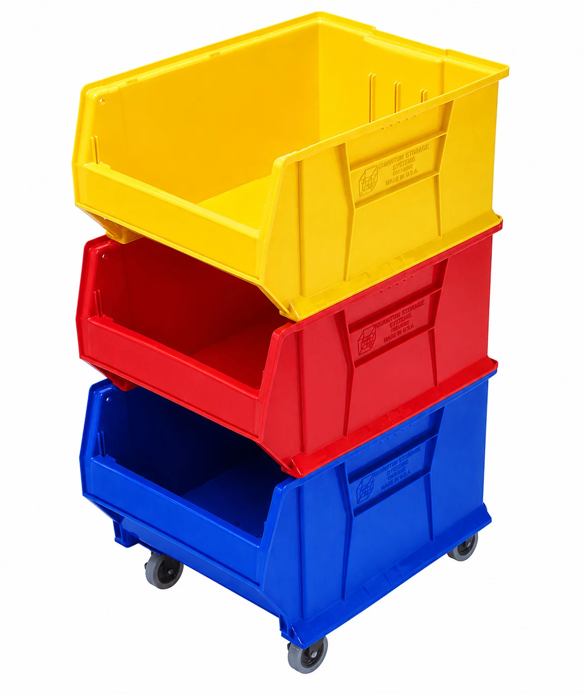 Quantum QUS955965MIX Mobile Hulk 24" Container Kit, Blue/Red/Yellow