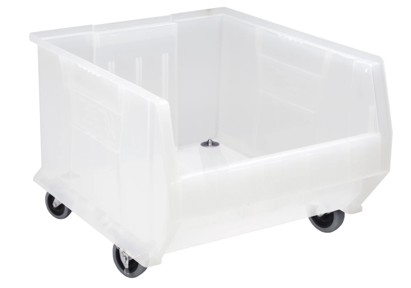 Quantum QUS965MOBCL Mobile Hulk 24" Container, 23-7/8"L x 18-1/4"W x 15"H, Clear