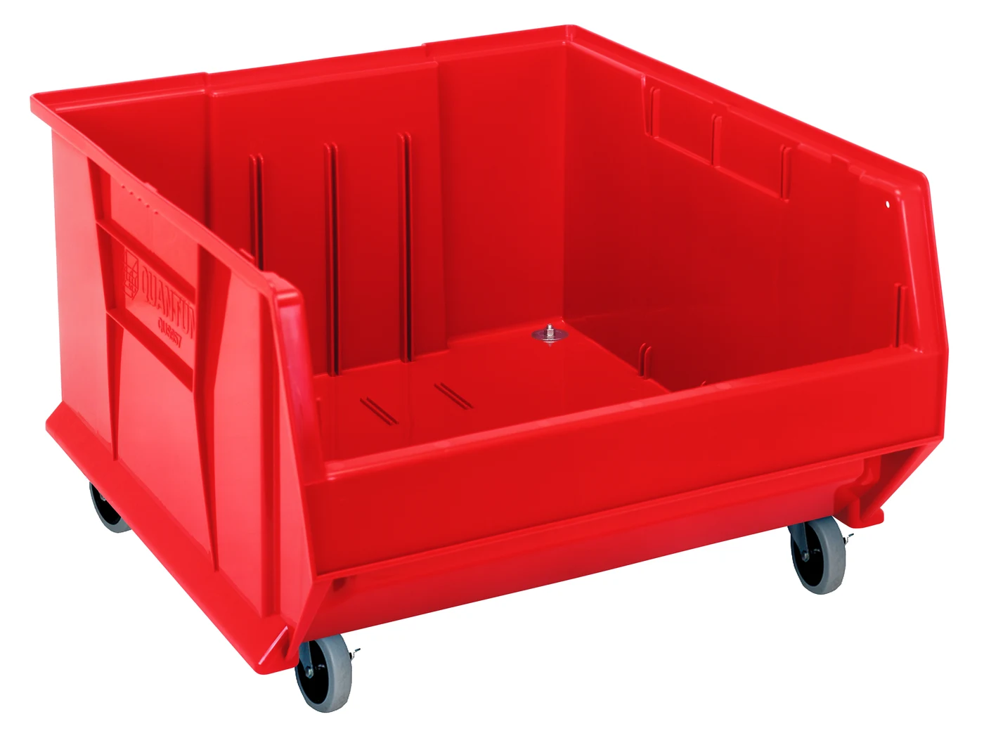 Quantum QUS967MOBRD Mobile Hulk 24" Container, 23-7/8"L x 22-1/2"W x 15"H, Red