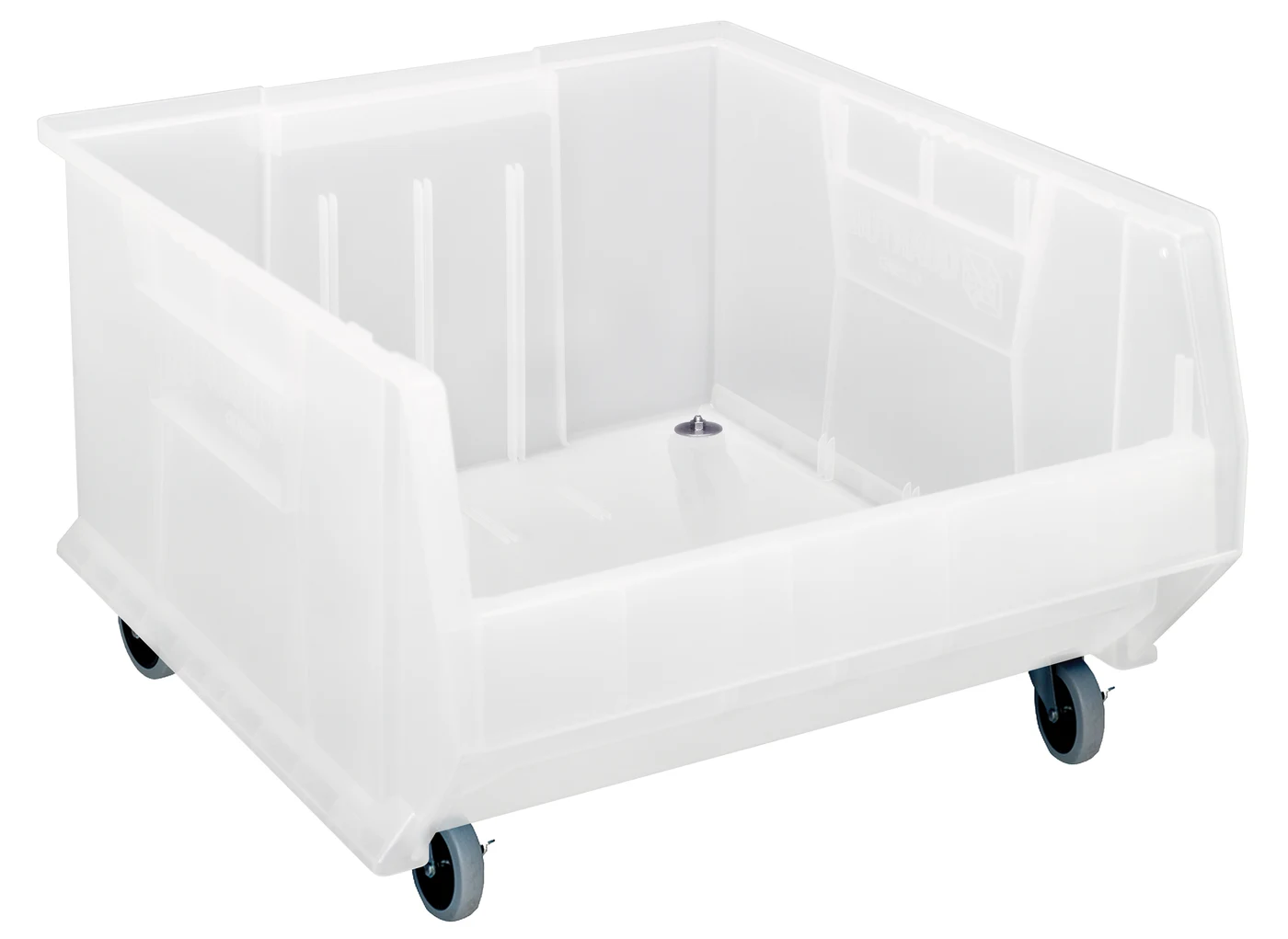 Quantum QUS967MOBCL Mobile Hulk 24" Container, 23-7/8"L x 22-1/2"W x 15"H, Clear