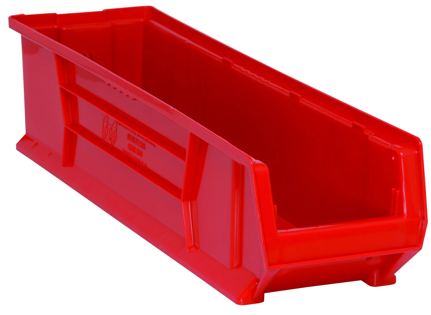 Quantum QUS970RDCS Hulk 30" Container, 29-7/8"L x 8-1/4"W x 7"H, Red, Case of 6
