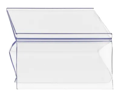 Quantum RLH1X3C Identification Label Holder for Use At Rear of Any Plastic Bin, Clear, Case of 10
