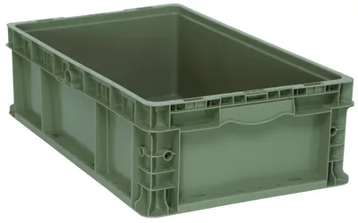 Quantum RSO2415-7 Stacker Straight Wall Container, 15"W x 24"L x 7-1/2"H, 175 lb capacity, Gray
