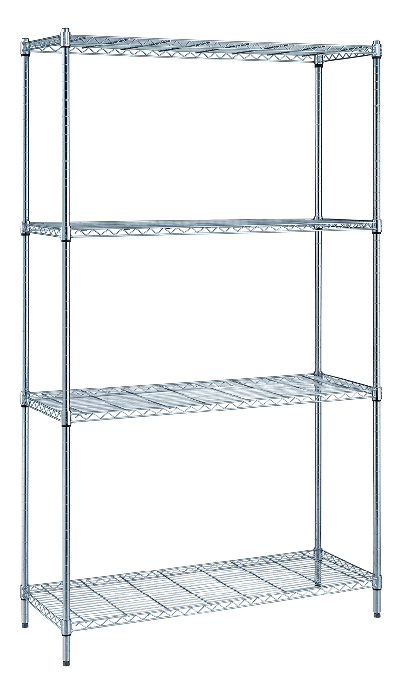 Quantum RWR72-1830LD Convenient Shelving Unit Pack, 18"W x 30"D x 72"H, 300 lb capacity, Chrome