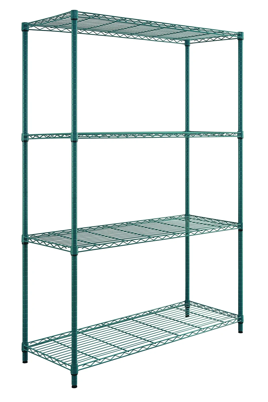 Quantum RWR72-1842LDP Convenient Shelving Unit Pack, 18"W x 42"D x 72"H, 300 lb capacity, Green