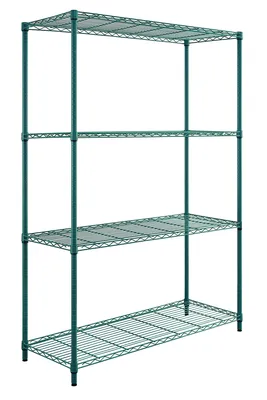 Quantum RWR72-2448LDP Convenient Shelving Unit Pack, 24"W x 48"D x 72"H, 300 lb capacity, Green