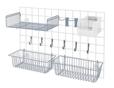 Quantum SG-A2GYCL Store Grid Accessory Pack 2, 17-3/8"W x 7-1/2"D x 5"H, Gray