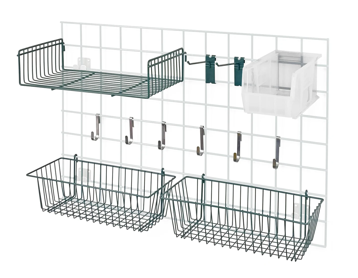 Quantum SG-A2CL Store Grid Accessory Pack 2, 17-3/8"W x 7-1/2"D x 5"H, Green