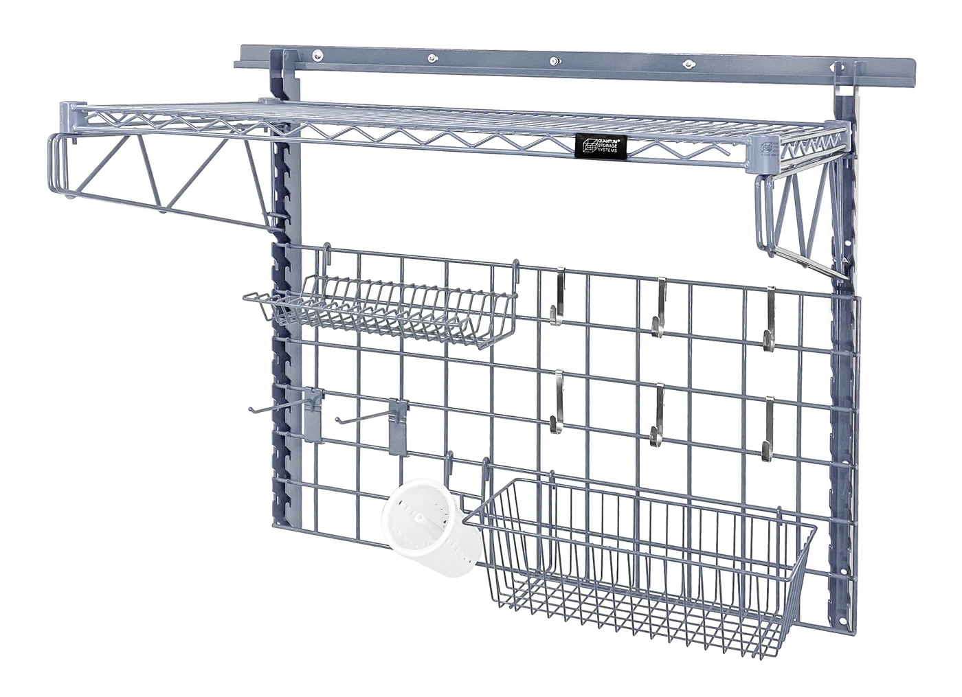 Quantum SGK-401836-2GY Store Grid Medium-Duty Kit, 18"W x 36"D, 400 lb capacity, Gray