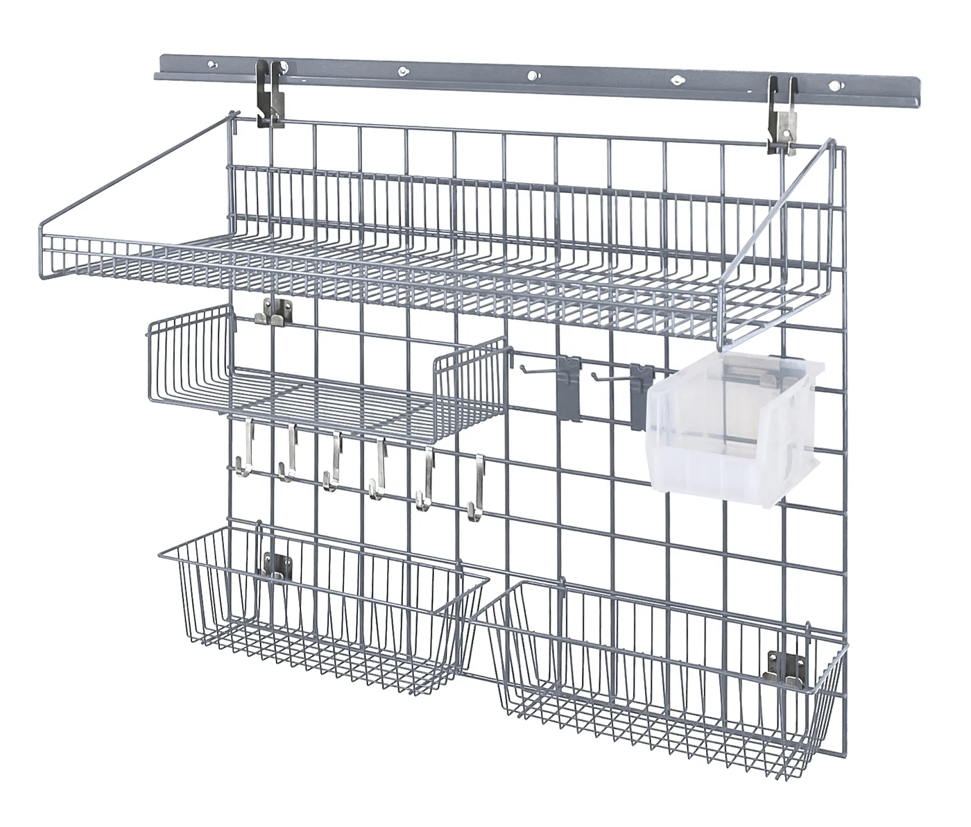 Quantum SGK-401836-4GYCL Store Grid Medium-Duty Kit, 17-3/8"L x 7-1/2"W x 5"H, 400 lb capacity, Gray