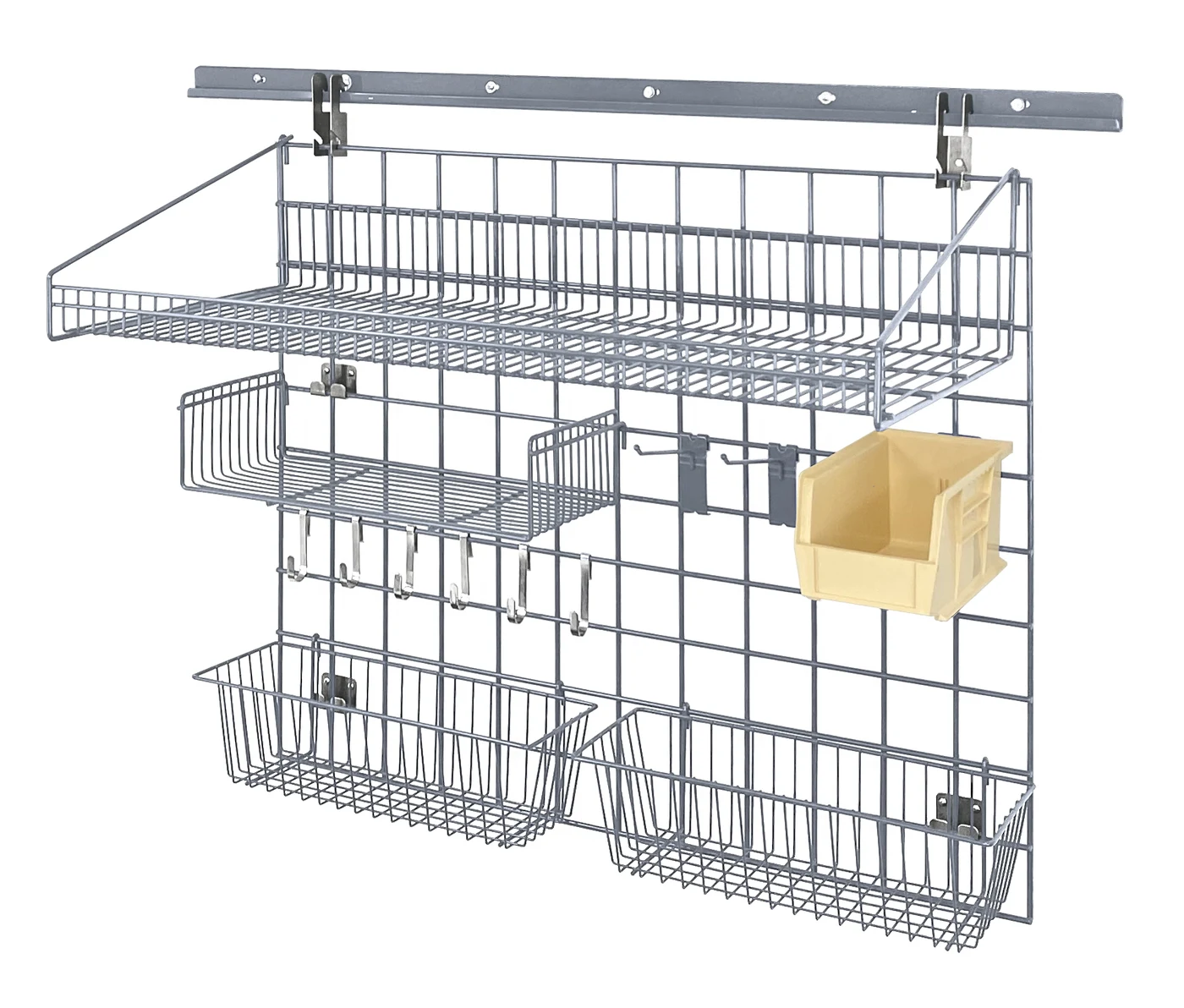 Quantum SGK-403036-5GYIV Store Grid Kit, 12"W x 24"D, Gray