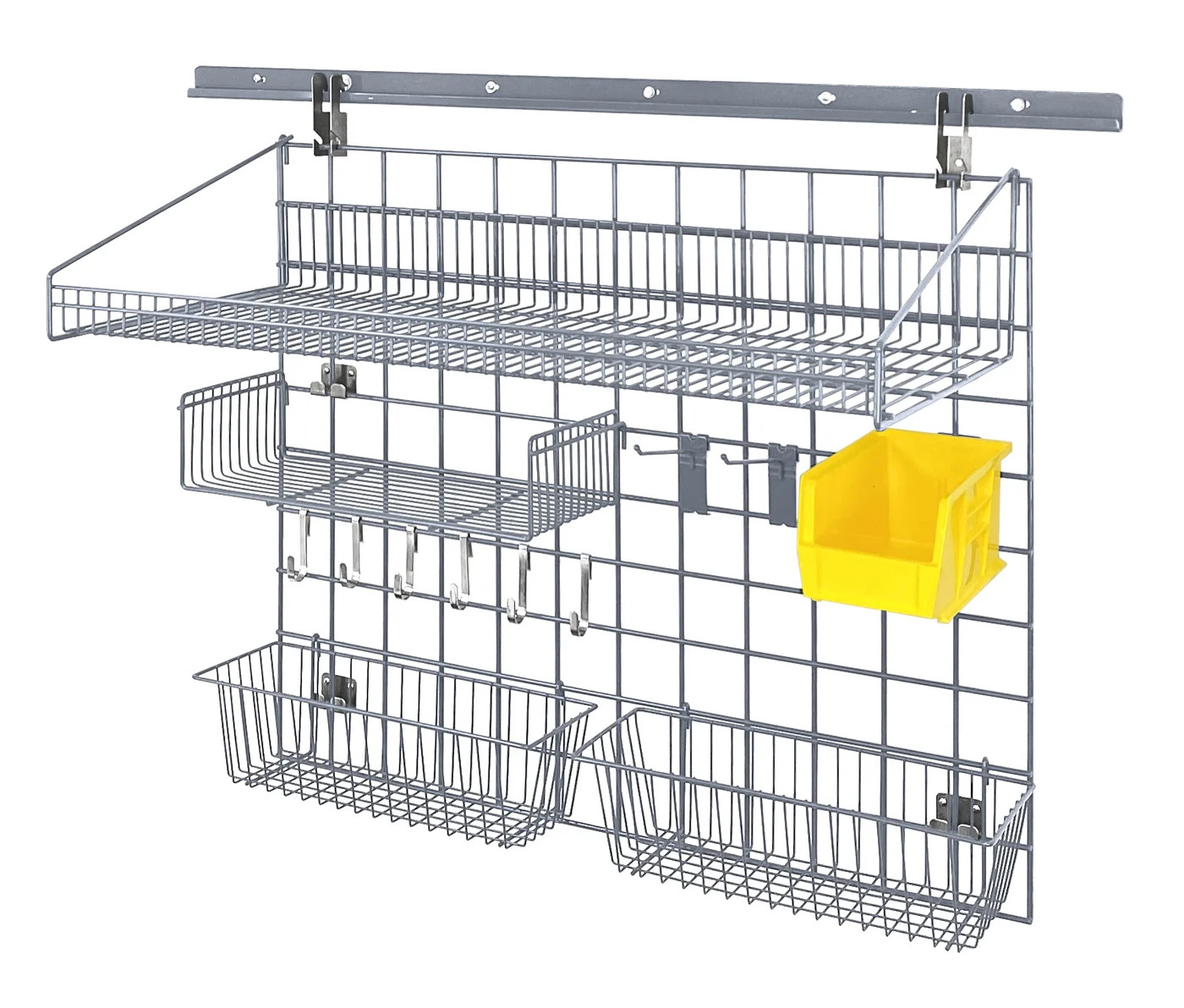 Quantum SGK-403036-5GYYL Store Grid Kit, 12"W x 24"D, Gray