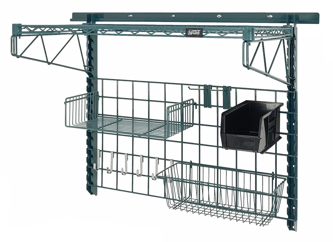 Quantum SGK-403036-5PBK Store Grid Kit, 12"W x 24"D, Green