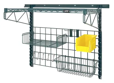 Quantum SGK-401836-4PYL Store Grid Medium-Duty Kit, 17-3/8"L x 7-1/2"W x 5"H, 400 lb capacity, Green