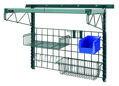 Quantum SGK-401836-4PBL Store Grid Medium-Duty Kit, 17-3/8"L x 7-1/2"W x 5"H, 400 lb capacity, Green