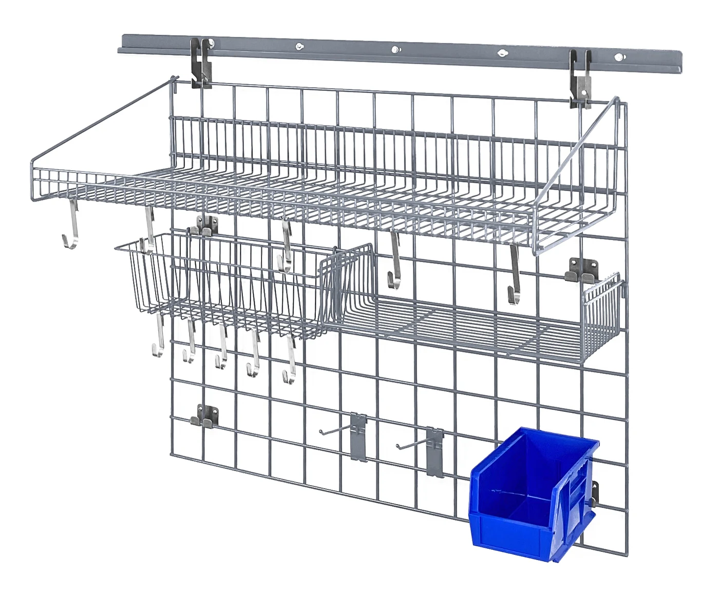 Quantum SGK-403036-2GYBL Store Grid Standard-Duty Kit, 18"W x 36"D, 250 lb capacity, Gray