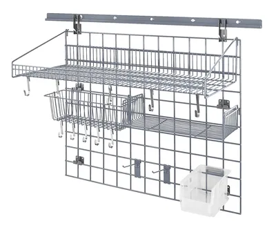 Quantum SGK-403036-2GYCL Store Grid Standard-Duty Kit, 36"W x 18"D, 250 lb capacity, Gray