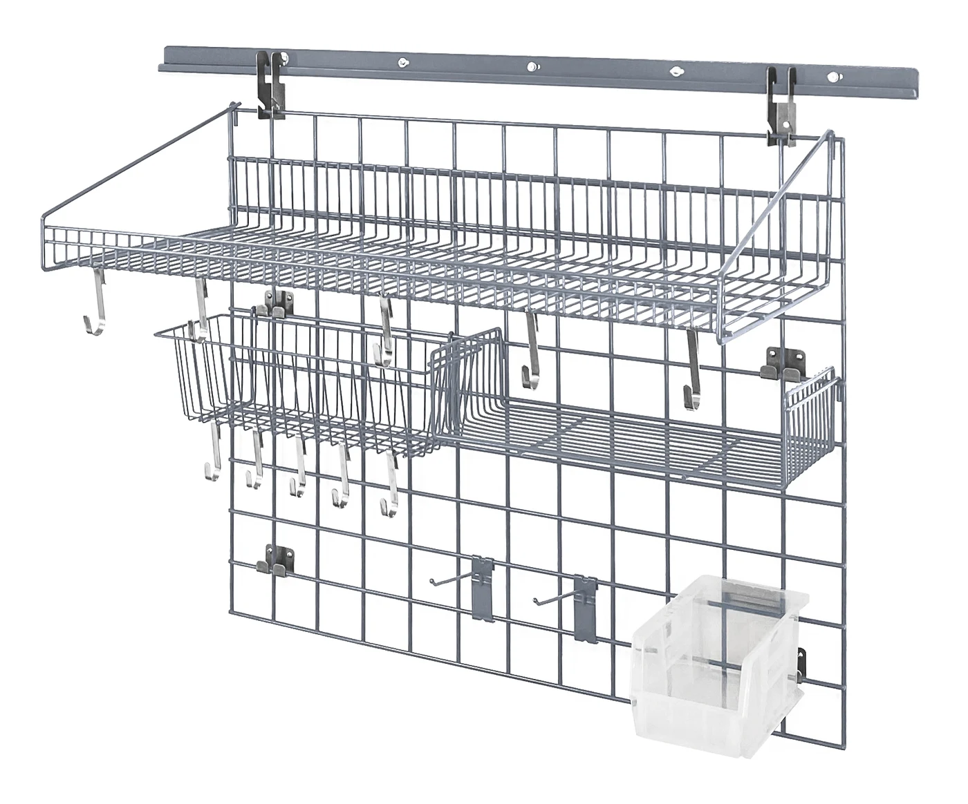 Quantum SGK-403036-2GYCL Store Grid Standard-Duty Kit, 36"W x 18"D, 250 lb capacity, Gray
