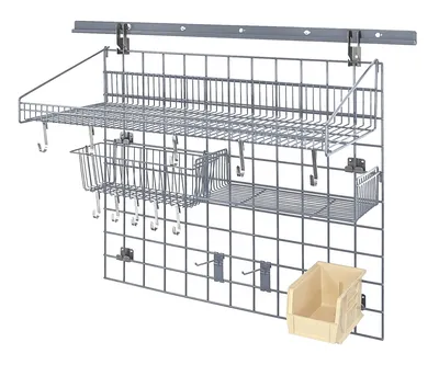 Quantum SGK-403036-2GYIV Store Grid Standard-Duty Kit, 18"W x 36"D, 250 lb capacity, Gray