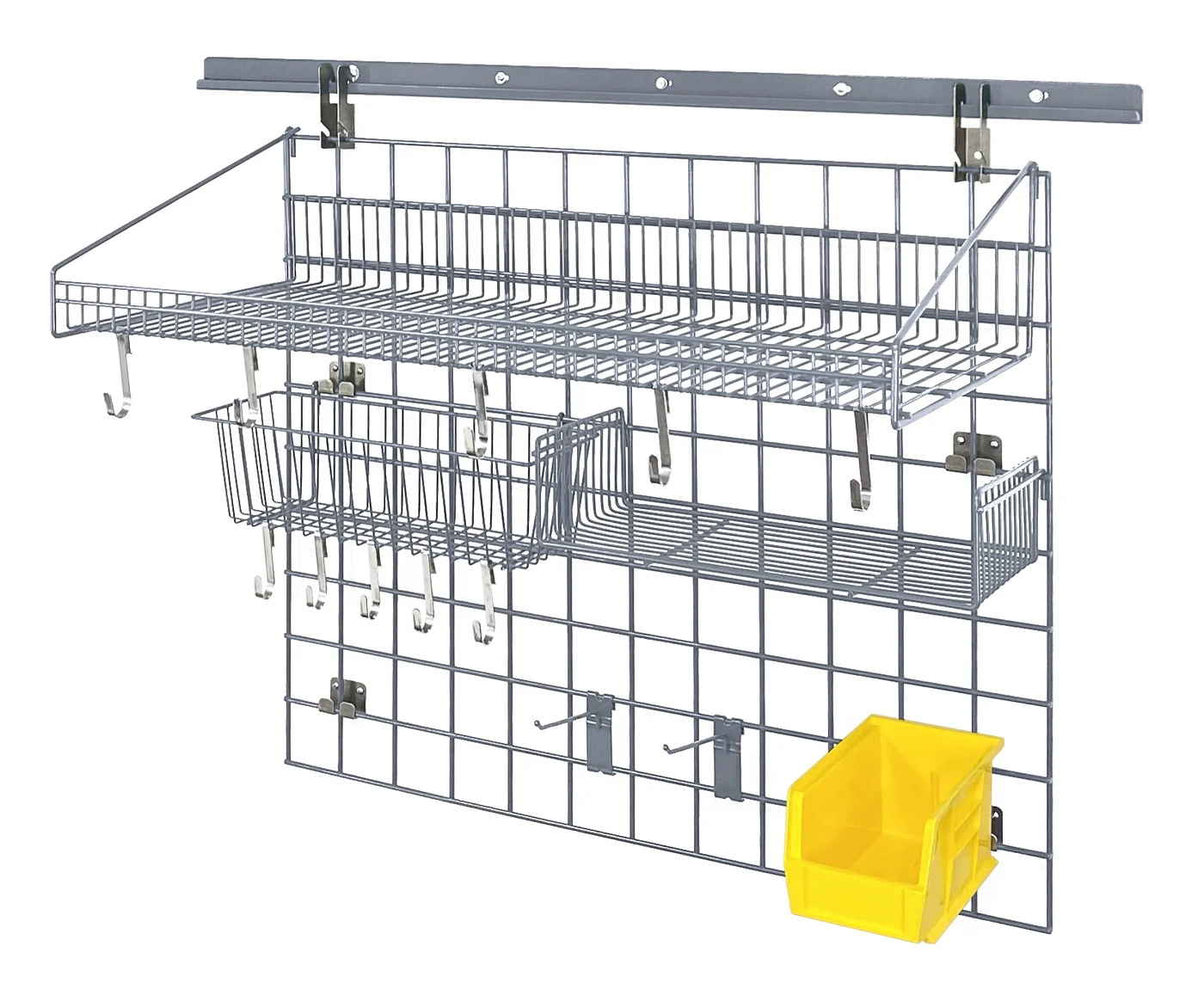 Quantum SGK-403036-2GYYL Store Grid Standard-Duty Kit, 18"W x 36"D, 250 lb capacity, Gray