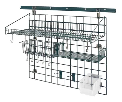 Quantum SGK-403036-2PCL Store Grid Standard-Duty Kit, 18"W x 36"D, 250 lb capacity, Green
