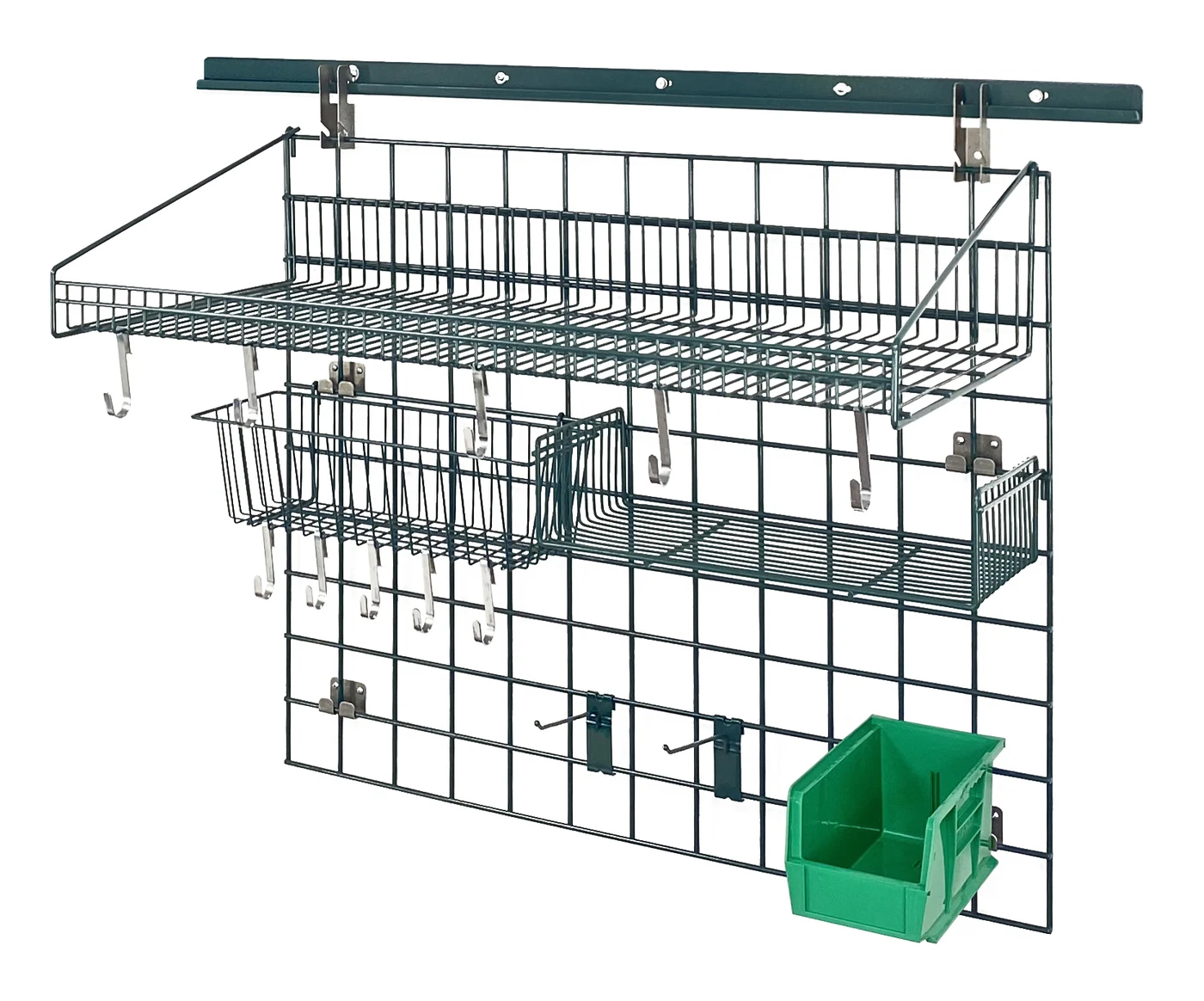 Quantum SGK-403036-2PGN Store Grid Standard-Duty Kit, 18"W x 36"D, 250 lb capacity, Green