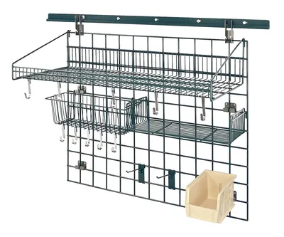 Quantum SGK-403036-2PIV Store Grid Standard-Duty Kit, 18"W x 36"D, 250 lb capacity, Green