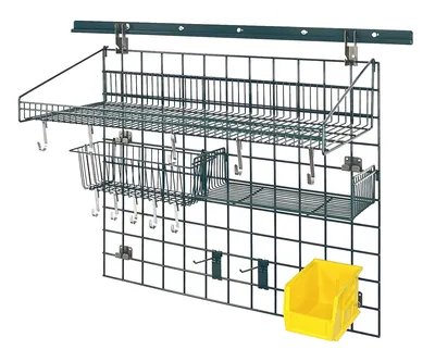 Quantum SGK-403036-2PYL Store Grid Standard-Duty Kit, 18"W x 36"D, 250 lb capacity, Green
