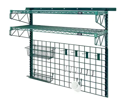 Quantum SGK-562448-1P Store Grid Medium-Duty Kit, 17-3/8"W x 7-1/2"D x 5"H, 400 lb capacity, Green