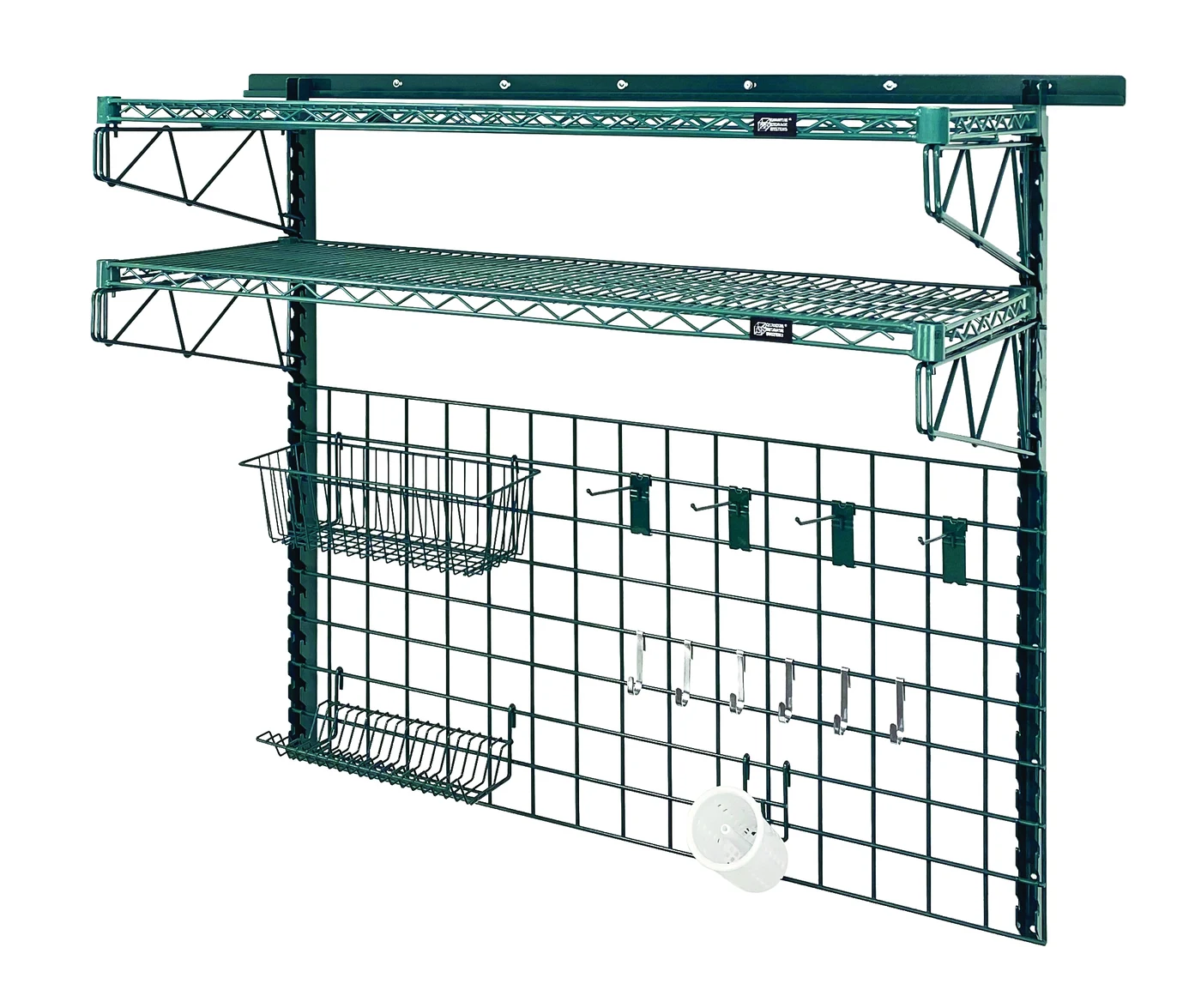 Quantum SGK-562448-1P Store Grid Medium-Duty Kit, 17-3/8"W x 7-1/2"D x 5"H, 400 lb capacity, Green